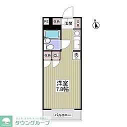 リュミエ堀之内 ワンルームの間取図画像