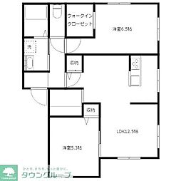 メゾン朝倉野 2LDKの間取図画像