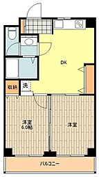 耕和ビル 2DKの間取図画像