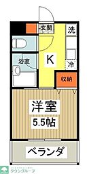 フェイム ドゥ ボウ 1階1Kの間取り