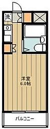 パル京南17 1階ワンルームの間取り