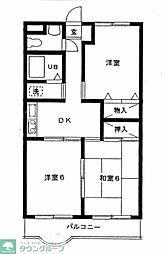 エスケーマンション 3階3Kの間取り