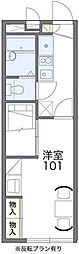 レオパレスＧａｔｅｓＭｉｌｌｓ 2階1Kの間取り