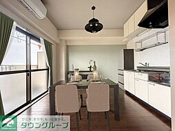 JR青梅線 河辺駅 徒歩13分の賃貸マンション 4階3DKのリビング/ダイニング