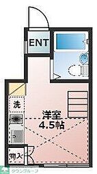 鳴海ビル 3階ワンルームの間取り