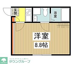 Ｋ−ＳＱＵＡＲＥ 2階1Kの間取り