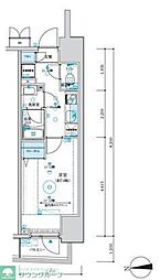 MAXIV八王子TRE 12階1Kの間取り