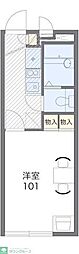 レオパレスマーブル代継 2階1Kの間取り