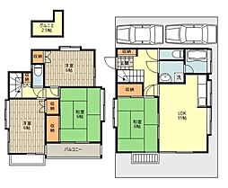 二宮貸家 1階4LDKの間取り