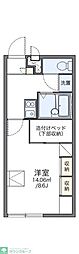 レオパレスジゴジ1 1階1Kの間取り
