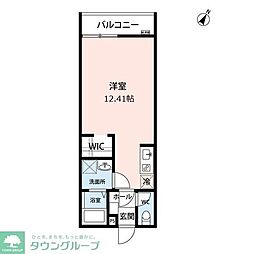 ヒルズ豊田 3階ワンルームの間取り