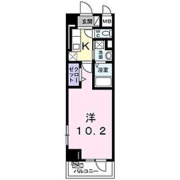 アルバ 2階1Kの間取り