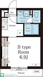 JR中央線 西八王子駅 徒歩11分の賃貸アパート 1階1Kの間取り