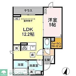 D-ROOM松木 1階1LDKの間取り