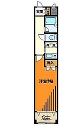 JR横浜線 八王子みなみ野駅 徒歩14分の賃貸マンション 1階1Kの間取り