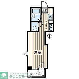 宮崎ビル 3階ワンルームの間取り