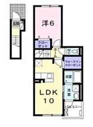ＷＩＮ12 2階1LDKの間取り