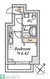 Ｎ−Ｓｔａｇｅ豊田 9階ワンルームの間取り