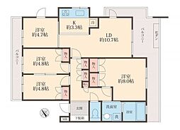 エルムコート 2階4LDKの間取り