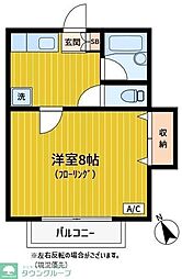 ルミエール 1Kの間取図画像