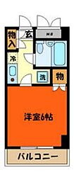 藤和シティコープ八王子並木町 1Kの間取図画像