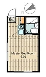 メゾンドマエダ ワンルームの間取図画像