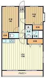 シティ・レジデンス豊田 2LDKの間取図画像