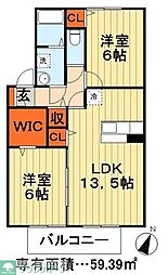 間取図画像 2LDK