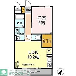 レジデンス・デュオ 3階1LDKの間取り