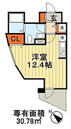 JR総武線 千葉駅 徒歩10分の賃貸マンション 11階ワンルームの間取り