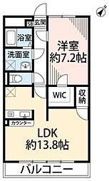 アムール憩 2階1LDKの間取り