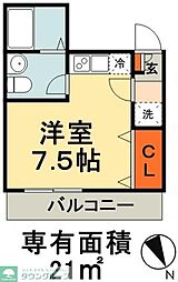 ｒａｐａ千葉椿森 3階ワンルームの間取り