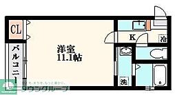 リブレア蘇我 1階1Kの間取り