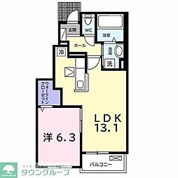 サンヴェール　蔵波　12 1階1LDKの間取り