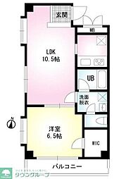 ＢＡＹ　ＳＩＤＥ　ＣＯＵＲＴ壱番館 2階1LDKの間取り