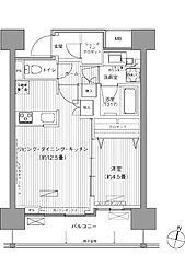 JR総武線 千葉駅 徒歩11分の賃貸マンション 6階1LDKの間取り