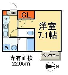 間取図画像 1K