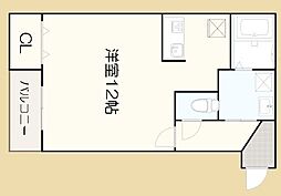 GRACIM_02（グラシムツー） 3階ワンルームの間取り