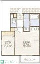 ラ・コンシェリー東千葉 101 1階1LDKの間取り