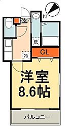 ＦＯＲＥＳＴ Ｍ16 1階1Kの間取り