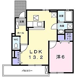 JR内房線 木更津駅 徒歩12分の賃貸アパート 1階1LDKの間取り