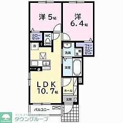 ＣＯＣＯＴＩ　ＢＡＳＥ 1階2LDKの間取り