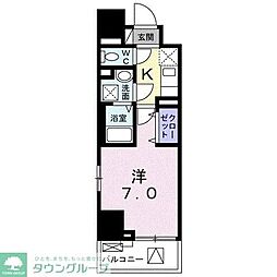 ジョリ　シャルマン 6階1Kの間取り