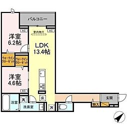 間取図画像 2LDK