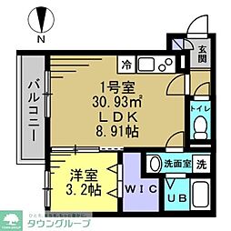 AJ千葉寺003 1階1LDKの間取り
