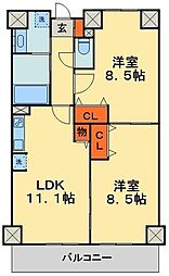 間取図画像 2LDK