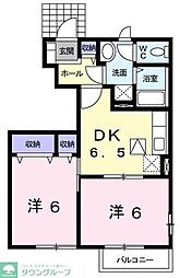 エトワール・1 2DKの間取図画像