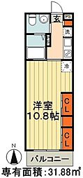 リブリ・CASATRES 1Kの間取図画像