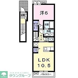 ラフレシールガーデン 1LDKの間取図画像