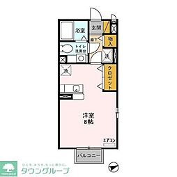 プチ・メゾンK&K ワンルームの間取図画像